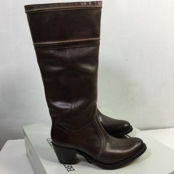 FRYE Womens Jane 14L Stitch AFG Leather Casual Dress Boot Dark Brown Size 10 NWB - Picture 2 of 14